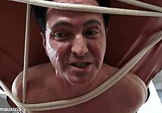 Sadistic nurse dominates patient with feet face sitting and brutal handjob for semen