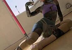 Ever Wonder How Pole Dancing Feels So Good? 2beepole Teaches Inkedgirl New Skills!