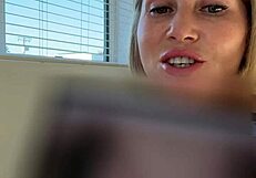 a professional milf evaluates huge cocks with dirty talk and petite body