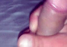 tantric buildup leads to explosive cumshot orgasm by the pool