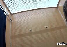 Luscious Czech teen stripped teased and pov nailed in hypermarket