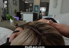 stepdaddy spanks stepdaughter hard before rough missionary fuck