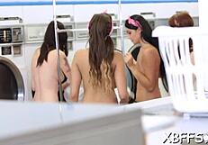 nude best friends get wild in hot group action with small tits teens