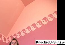 Horny pregnant woman bares ass pussy tits for hardcore sex craving