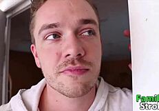 curious teen 18+ rides stepbrother's big cock learning to fuck