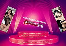 hey slaves natalia and aileen bound in dungeon for shemale cock use