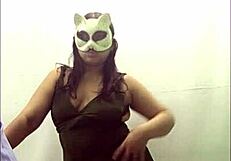 latina slut in tight dress preps for livestream shaking big ass