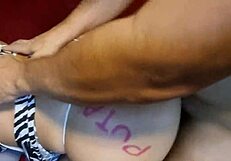 watch this huge ass wife scream through massive orgasm