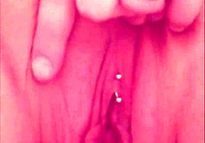 wanna watch this pierced pussy peeing up close?