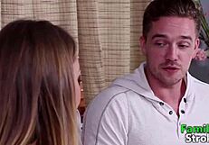 curious teen 18+ rides stepbrother's big cock learning to fuck