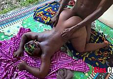 horny ebony milf takes deep hardcore doggystyle pounding from massive black cock