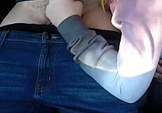 Public pickup tempts cute teen's car blowjob craving