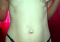 Watch horny petite teen rub tiny tits wet pussy amateur