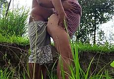 Mature BBW Milf Sucks Cock Deep Outdoors Before Rough Pussy Pounding