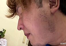 japanese mature stepmom tempts shy virgin teen boy into rough hardcore fuck and deep creampie