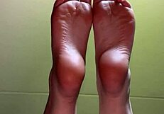 White Girl Teases with Socks and Toes in Cash Feet Fetish Session