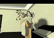 slut bends over for hard cock pounding in roblox face sitting cum