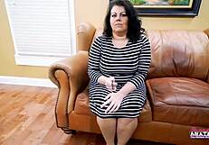 Busty brunette cutie winter hill deepthroats hard cock pov then doggystyle pounded cumshot facial