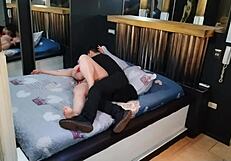 Big ass stepmom alone when burglar breaks in for rough pussy claim?