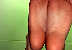 White Girl Teases with Socks and Toes in Cash Feet Fetish Session