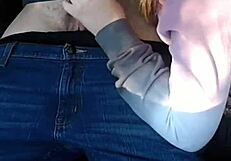 Public pickup tempts cute teen's car blowjob craving