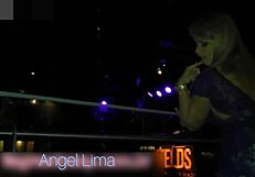 i spot angel lima's big tits and ass without panties at the club