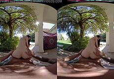 Naughty petite brunette jazmin luv bends over craving cock then rides pov hardcore