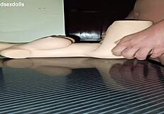 wanna see sally bent over desk for quick creampie fuck doll style?