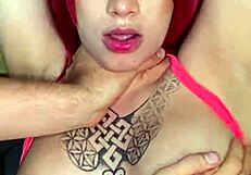 kaeelen garcia's innocent redhead slave body bent over for brian evansx rough doggystyle