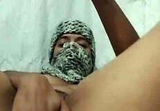 Latina brunette stretches big ass masturbating wide open