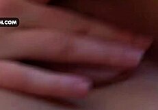 Chubby girl dances seductively touching her curves slowly