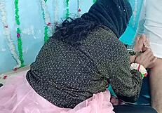 Desi bride's hot suhagraat missionary pussy chudai on ranch wedding night