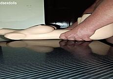 wanna see sally bent over desk for quick creampie fuck doll style?