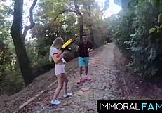 Easter spray on alexis turns into bodybuilder pussy licking frenzy?