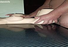 wanna see sally bent over desk for quick creampie fuck doll style?