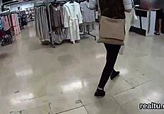 ADORABLE CZECH TEEN SEDUCED IN SHOP RIPPED CLOTHES POUNDED POV HARD