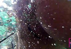 Underwater ebony lesbians Nina Rivera Sully Savage eat pussy poolside!