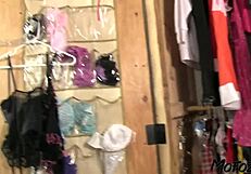 brunette girlfriend slurps sloppy on monster cock then takes cum on tits