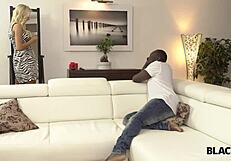 My bald white teen pussy craves giant black cock immediately for interracial blowjob fingering lick