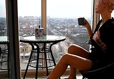 Morning coffee blows into city public cunnilingus deepthroat cum kisses breakfast