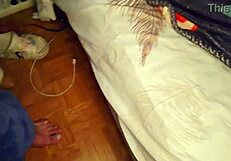 Depraved stepfather sneaks into stepdaughter's bedroom masturbates watching her sleep then creampies morning pussy
