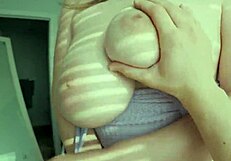 Sexy busty roommate forgets to close bedroom door again