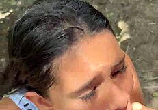 girlfriend sneaks blowjob outside caught by torbe