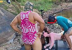 amateur gangbang with big black cocks creampie in forest