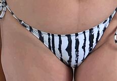 StepMom in Bikini Teases Stepsons Big Bulge on Beach