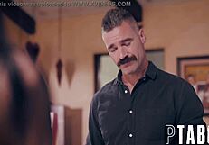 marley brinx teases daddy with blowjob licks and pussy fingering play