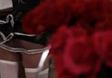 Adira Allure and Kit Mercer dive muffs kissing pussies in lesbian maid play