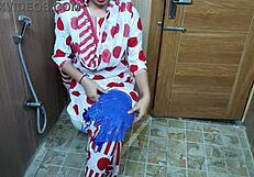 hindi stepmom catches teen stepson peeking and begs him to fuck her big tits