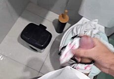 I ejaculated in my sister-in-law's panties while she masturbates nearby