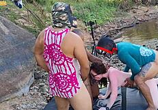 amateur gangbang with big black cocks creampie in forest